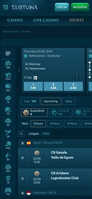 Wallet and balance section at Slotuna
