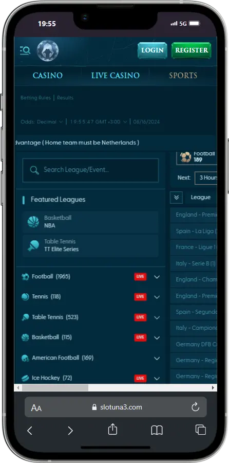 Slotuna Casino sports & betting